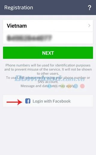 دستورالعمل ثبت نام LINE در تلفن همراه