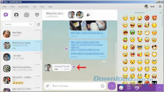 Viberのいいね機能