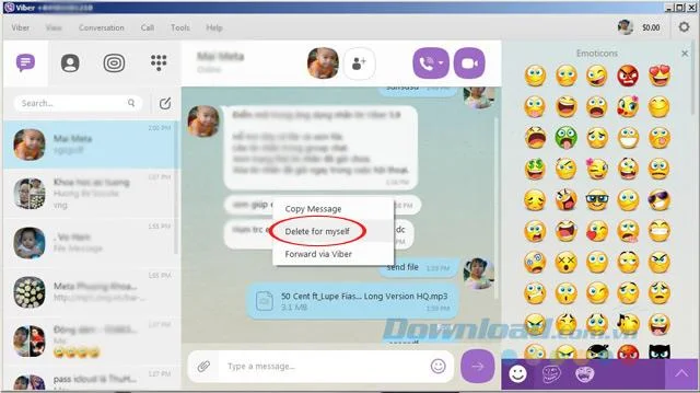 دستورالعمل ارسال فایل از طریق Viber بر روی رایانه شما