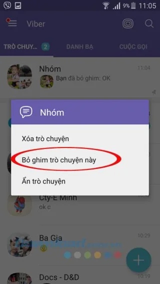 نحوه پین ​​کردن پیام ها در گروه چت Viber