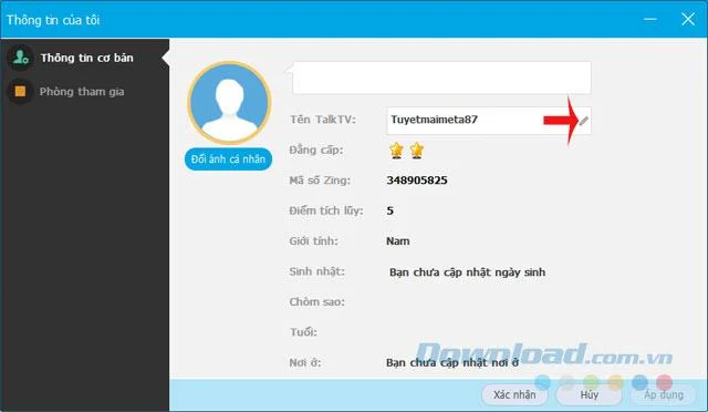 TalkTV खाते का नाम कैसे बदलें