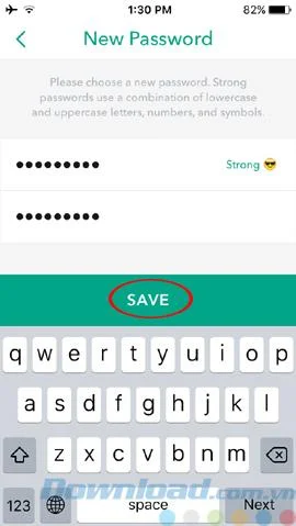 How to change the Snapchat password