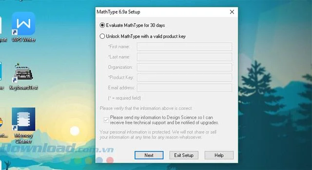 دستورالعمل نحوه بارگیری و نصب MathType در رایانه