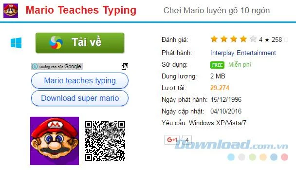 نحوه نصب Mario Teaching Typing در رایانه ها
