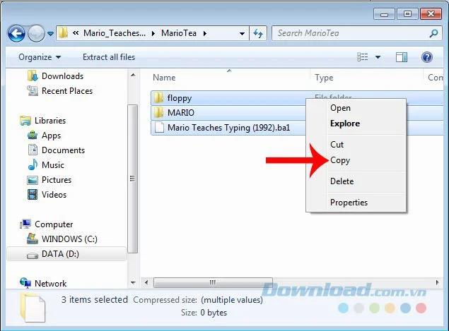 نحوه نصب Mario Teaching Typing در رایانه ها