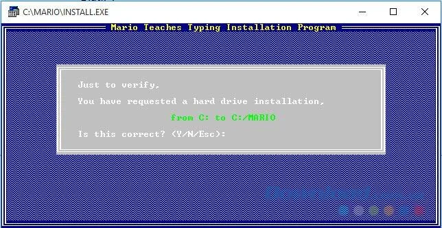 نحوه نصب Mario Teaching Typing در رایانه ها