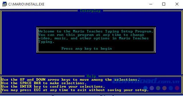نحوه نصب Mario Teaching Typing در رایانه ها