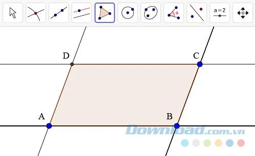 راهنمای ایجاد موازی های اصلی با GeoGebra