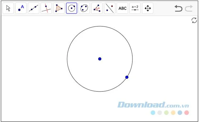 دستی با استفاده از ابزارها در GeoGebra