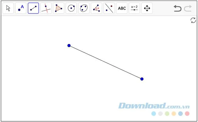 دستی با استفاده از ابزارها در GeoGebra