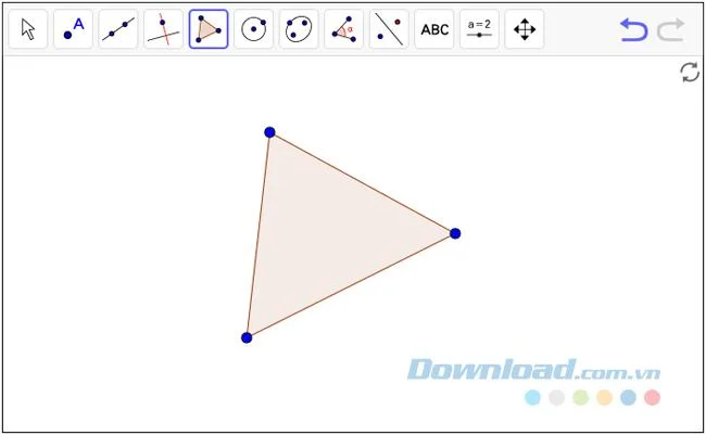 دستی با استفاده از ابزارها در GeoGebra