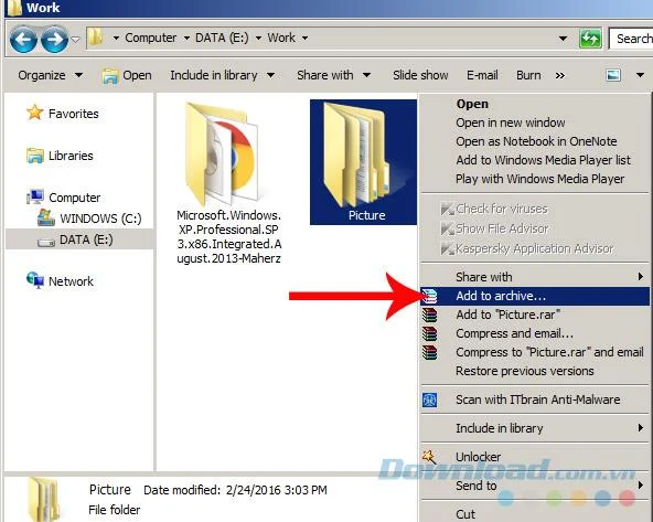 How to set a password for the compressed file with WinRAR and 7-Zip