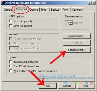How to set a password for the compressed file with WinRAR and 7-Zip