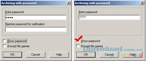 How to set a password for the compressed file with WinRAR and 7-Zip