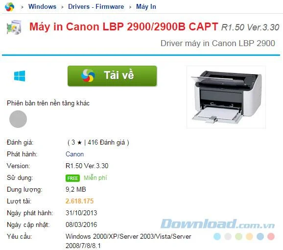 نحوه بارگیری و نصب درایور برای چاپگر Canon LBP 2900 / 2900B