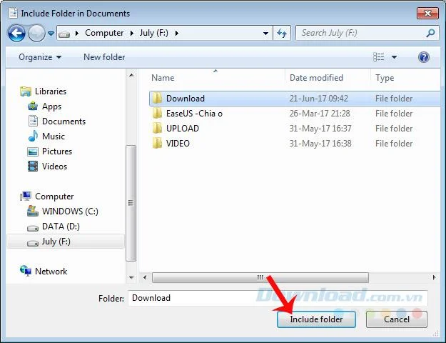 Change the default Download folder on Windows 7/8/10