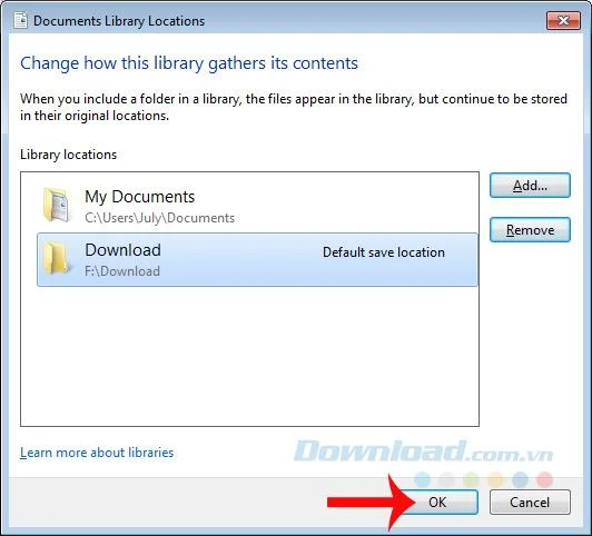 Change the default Download folder on Windows 7/8/10