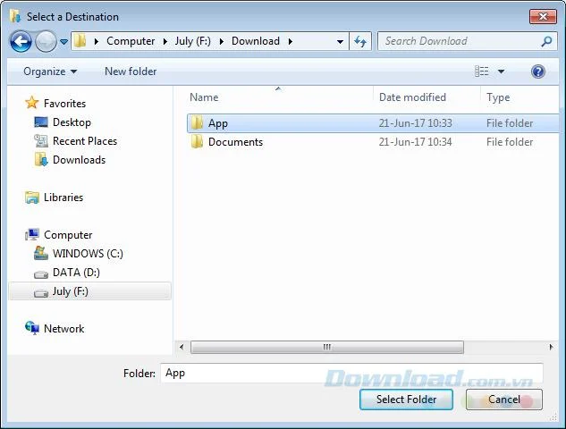 Change the default Download folder on Windows 7/8/10