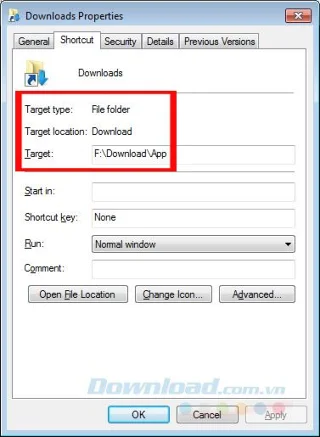Change the default Download folder on Windows 7/8/10