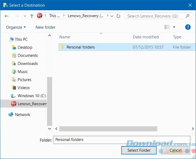 Change the default Download folder on Windows 7/8/10
