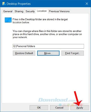 Change the default Download folder on Windows 7/8/10