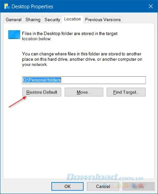Change the default Download folder on Windows 7/8/10