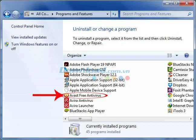 アバスト無料アンチウイルスソフトウェアを完全に削除する方法