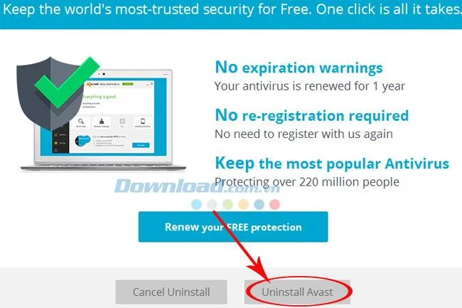 アバスト無料アンチウイルスソフトウェアを完全に削除する方法