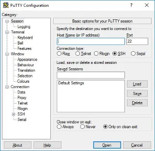 دستورالعمل استفاده از PuTTY در ویندوز