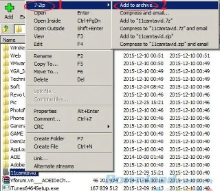 Guide to cut and join files by 7-Zip