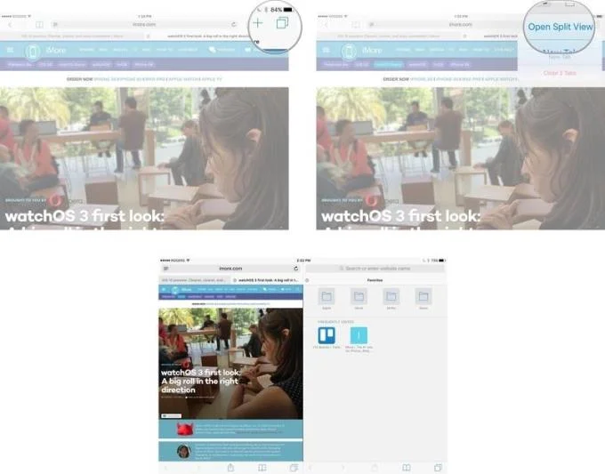 نحوه باز کردن دو پنجره سافاری در کنار هم با Split View در iPad