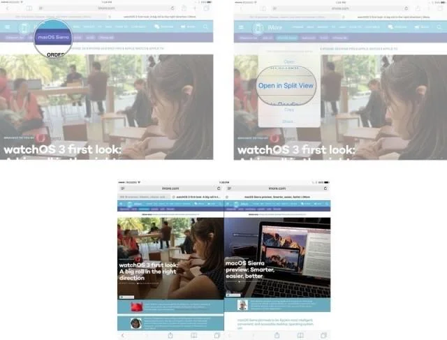 نحوه باز کردن دو پنجره سافاری در کنار هم با Split View در iPad