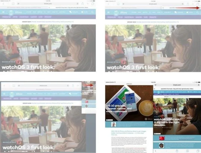 نحوه باز کردن دو پنجره سافاری در کنار هم با Split View در iPad