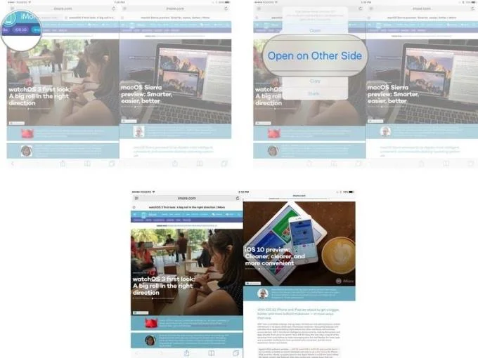 نحوه باز کردن دو پنجره سافاری در کنار هم با Split View در iPad