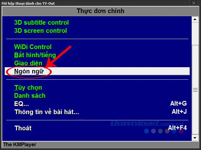 How to change the language of KMPlayer