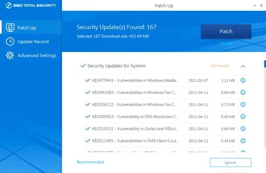 Guide to clean your computer with 360 Total Security