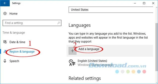 نحوه تغییر زبان ویتنامی برای ویندوز 10