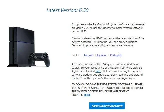 راهنمای به روزرسانی دستی برای PlayStation 4 یا Pro