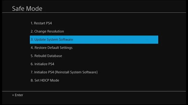 راهنمای به روزرسانی دستی برای PlayStation 4 یا Pro