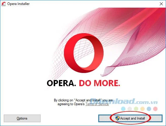 Instructions for installing Opera browser on PC