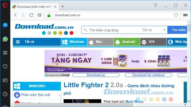 Instructions for installing Opera browser on PC