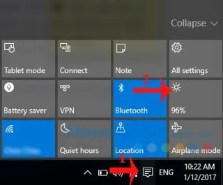 How to adjust the screen brightness on Windows 10