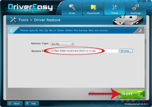 نحوه تهیه نسخه پشتیبان و بازیابی درایورها با DriverEasy