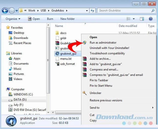 USB Boot را با Grub4Dos بسازید تا ویندوز را روی رایانه خود نصب کنید