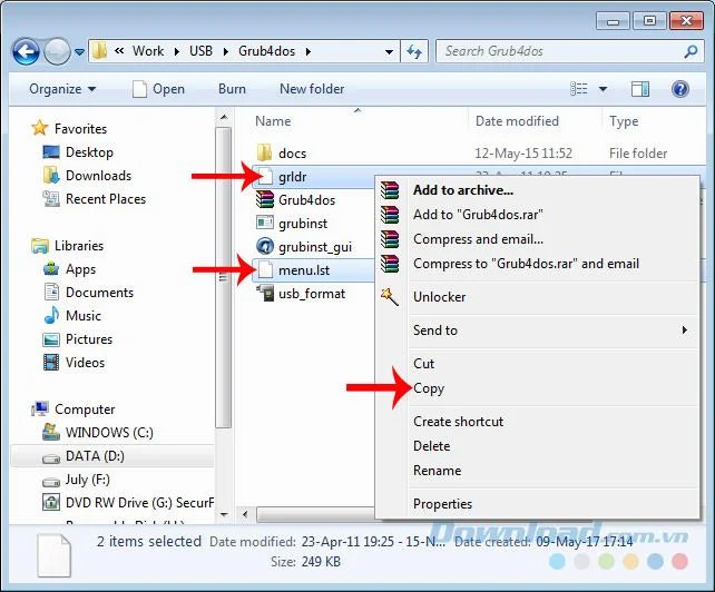 USB Boot را با Grub4Dos بسازید تا ویندوز را روی رایانه خود نصب کنید
