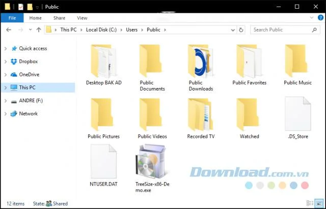 Instructions to share files over the Internet on Windows 10