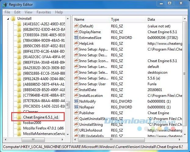 دستورالعمل برای حذف موتور Cheat Engine