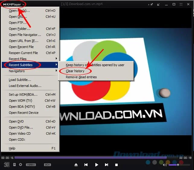 نحوه حذف تاریخ مشاهده شده در KMPlayer