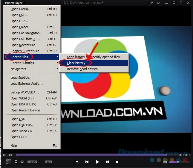 نحوه حذف تاریخ مشاهده شده در KMPlayer