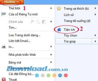 دستورالعمل نصب برنامه های افزودنی در Firefox